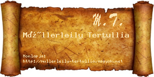 Müllerleily Tertullia névjegykártya